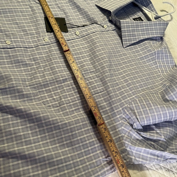 Ike Behar Men's Button Down 100% Cotton Shirt Azure Tall 18 38-39 MSRP $175 NWT - Picture 8 of 9